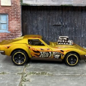 Loose Hot Wheels 1968 Chevy Corvette – Gas Monkey Garage Gold with Flames | Custom Muscle Car Casting