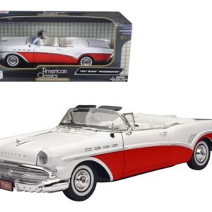 1957 Buick Roadmaster Convertible Red 1/18 Diecast Model Car by Moto