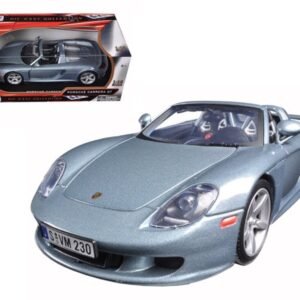 Porsche Carrera GT Silver with Black Interior 1/18 Diecast Model Car