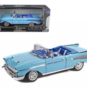 1957 Chevrolet Bel Air Convertible Light Blue with Blue Interior 1/1