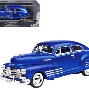 1948 Chevrolet Aerosedan Fleetline Blue 1/24 Diecast Model Car by Mo