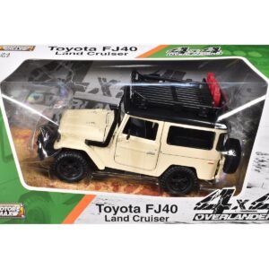 Toyota FJ40 Land Cruiser Beige "4x4 Overlanders" Series 1/24 Diecast