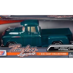 1957 Chevrolet 3100 Stepside Pickup Truck Teal Metallic "Timeless Le