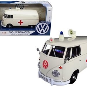 Volkswagen Type 2 (T1) Ambulance Cream 1/24 Diecast Model by Motorma