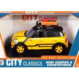 Mini Cooper S Countryman with Roof Rack and Accessories Yellow Metal