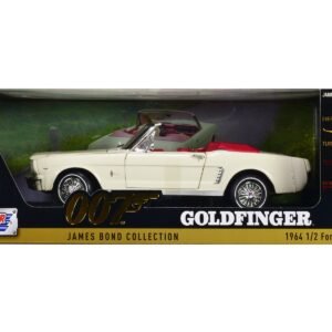 1964 1/2 Ford Mustang Convertible White with Red Interior James Bond