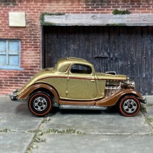 Loose Hot Wheels - 1934 Ford 3 Window - Gold and Brown - Redlines - Since 68 Edition