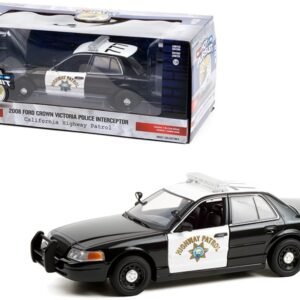 2008 Ford Crown Victoria Police Interceptor Black and White CHP "Cal