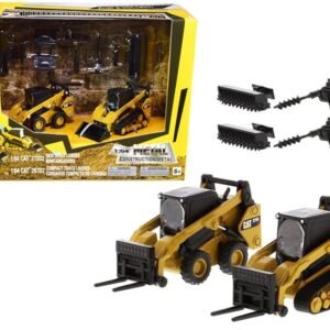 Set of 2 pieces CAT Caterpillar 272D2 Skid Steer Loader and CAT Cate