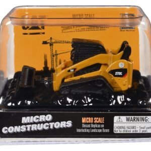 CAT Caterpillar 272C Compact Track Loader with Broom Yellow "Micro-C