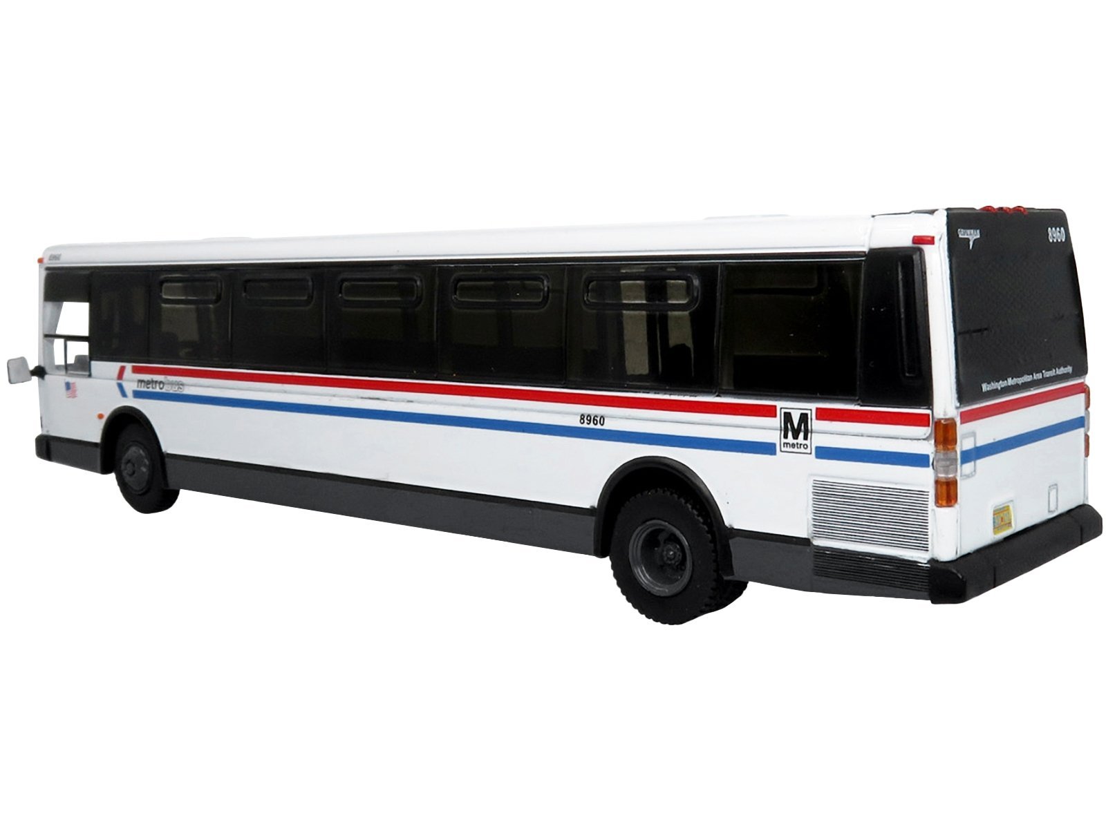 1980 Grumman 870 Advanced Design Transit Bus WMATA (Washington Metropolitan Area Transit Authority) Metro Bus "16S Pentagon" "Vintage Bus & Motorcoach Collection" 1/87 Iconic Replicas Diecast Model collector model product image