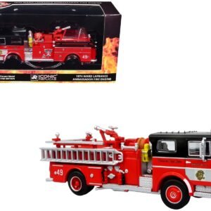1974 Ward LaFrance Fire Engine "Chicago Fire Department - Engine 49" Red with Black Top "5 Alarm" Series Limited Edition 1/87 (HO) Iconic Replicas Diecast Model collector model product image