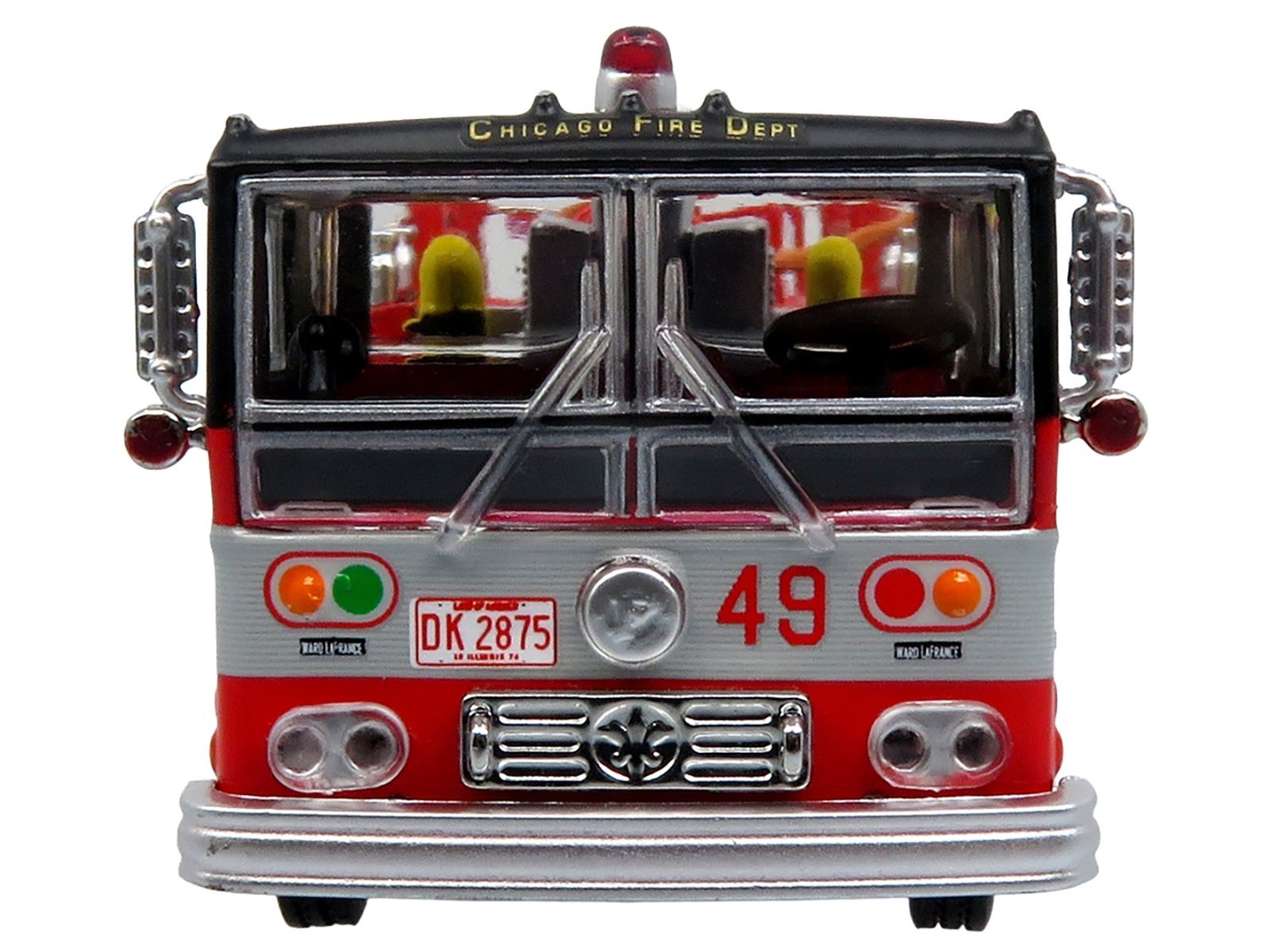 1974 Ward LaFrance Fire Engine "Chicago Fire Department - Engine 49" Red with Black Top "5 Alarm" Series Limited Edition 1/87 (HO) Iconic Replicas Diecast Model collector model product image