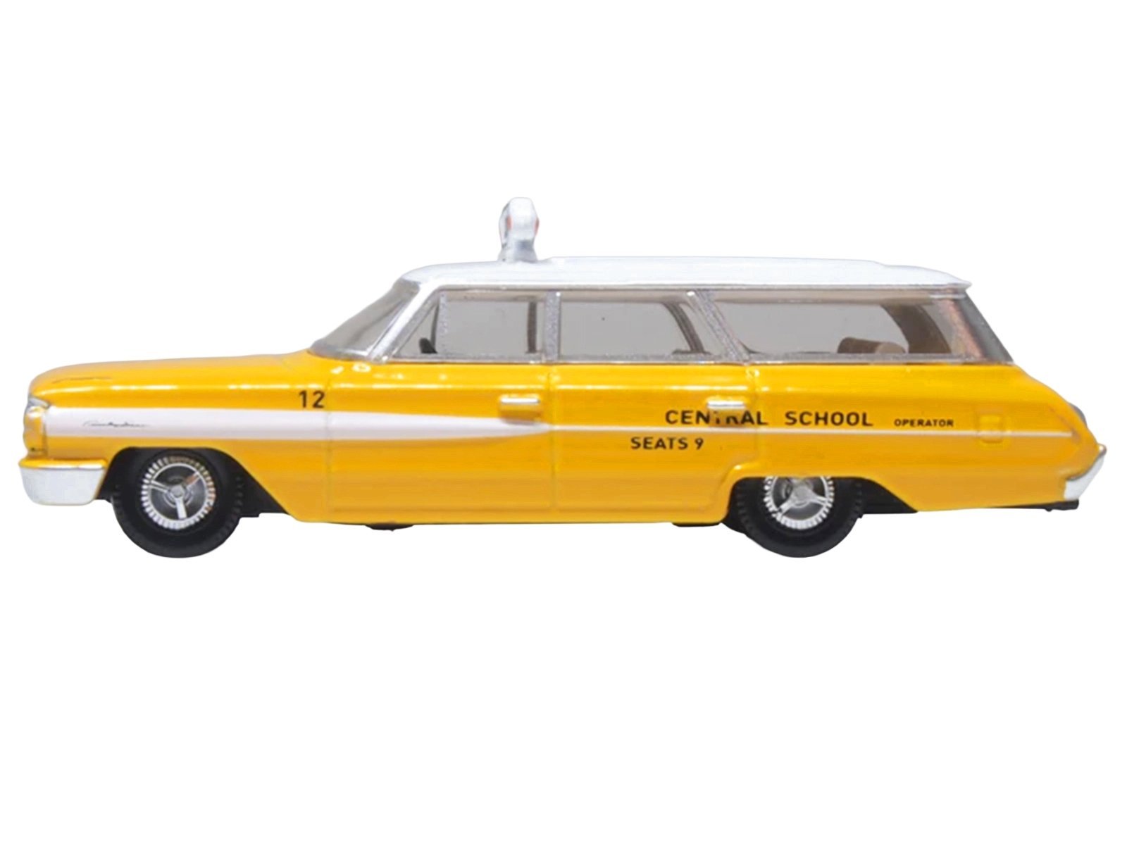 1964 Ford Country Station Wagon "Central School Bus" Yellow with White Top 1/87 (HO) Scale Car Oxford Diecast Diecast Model collector model product image