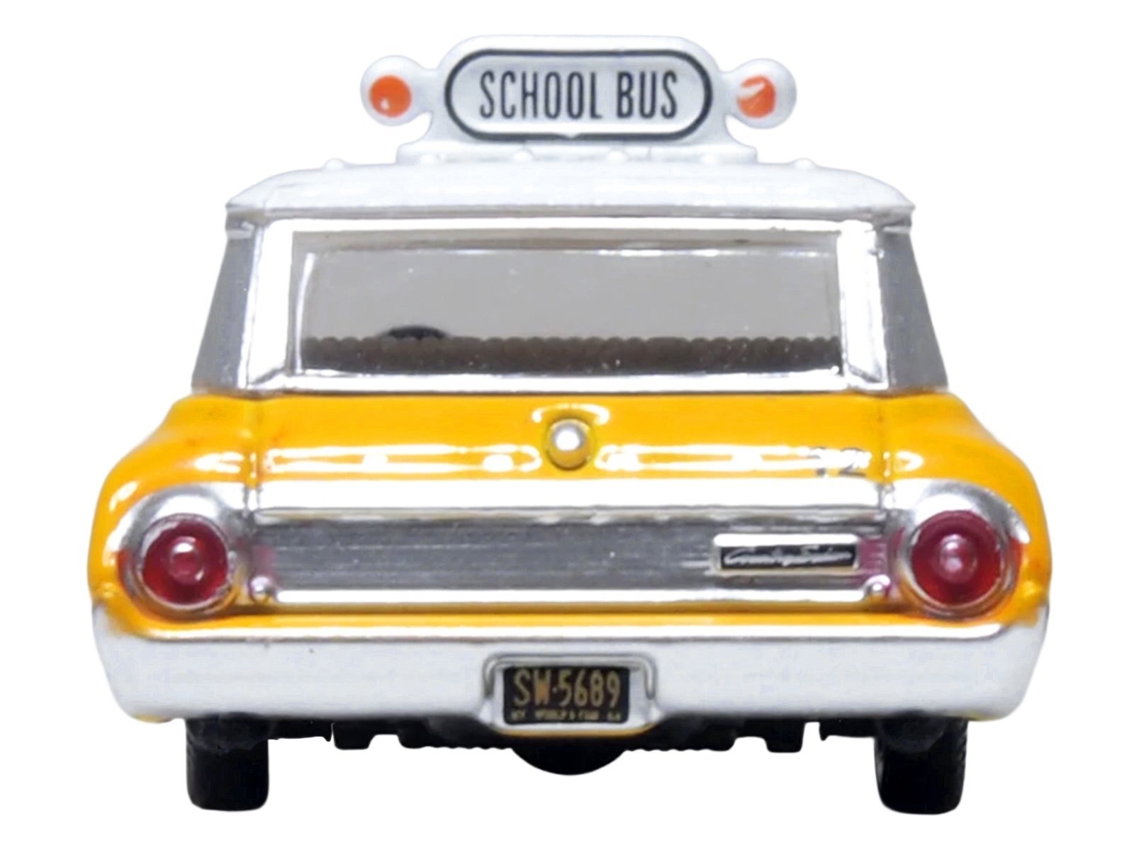 1964 Ford Country Station Wagon "Central School Bus" Yellow with White Top 1/87 (HO) Scale Car Oxford Diecast Diecast Model collector model product image