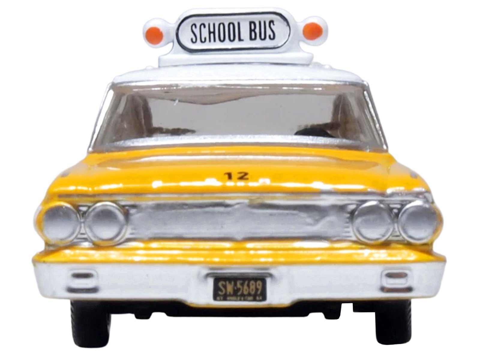 1964 Ford Country Station Wagon "Central School Bus" Yellow with White Top 1/87 (HO) Scale Car Oxford Diecast Diecast Model collector model product image