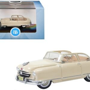 1950 Nash Rambler Custom Landau Convertible (Open) Champagne Ivory 1/87 (HO) Scale Car Oxford Diecast Diecast Model collector model product image