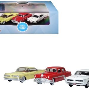 Pontiac Set of 3 Cars "100th Anniversary 2026" 1/87 (HO) Scale Cars Oxford Diecast Diecast Model collector model product image