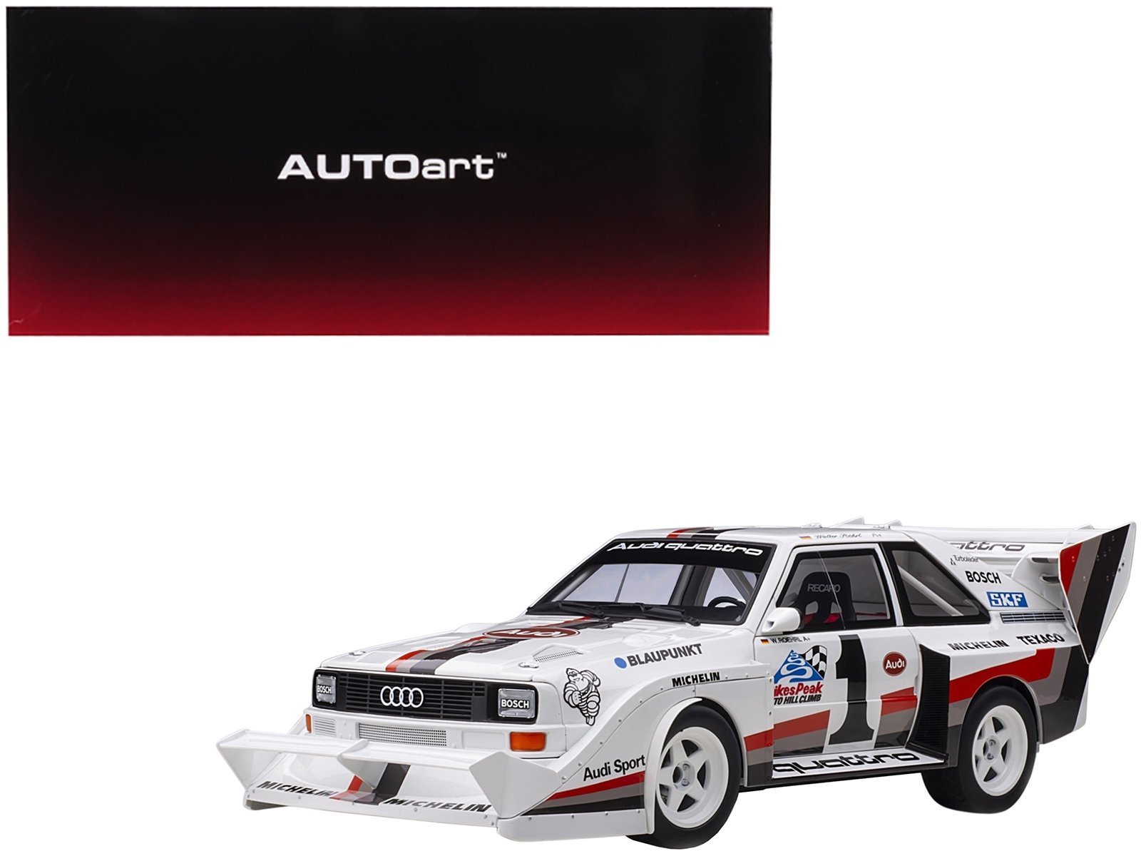 Audi Quattro S1 #1 Walter Roehrl Winner Pikes Peak (1987) 1/18 Model Car Autoart Diecast Model collector model product image