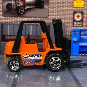Loose Hot Wheels - Construction Forklift - Orange Marcus Construction