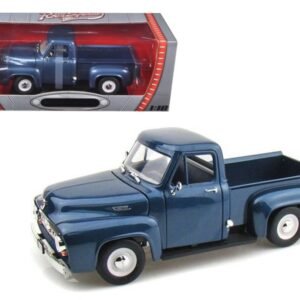 1953 Ford F-100 Pickup Dark Blue 1/18 Diecast Model Car by Road Sign