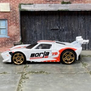 Loose Hot Wheels Ford GT40 – White & Red Borla | Classic American Le Mans Casting