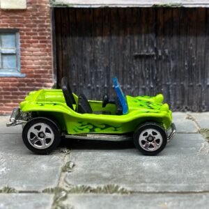 Loose Hot Wheels Volkswagen Meyers Manx Dune Buggy – Green with Flames | Classic Off‑Road Casting History