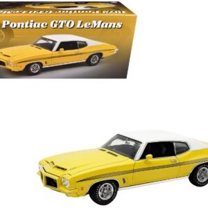 1972 Pontiac GTO LeMans Monarch Yellow with GTO Stripes and White Vi