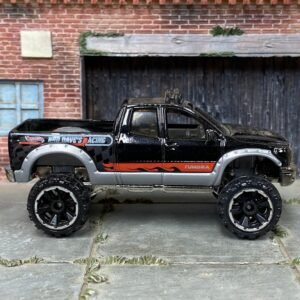 Loose Hot Wheels 2010 Toyota Tundra Off-Road 4x4 – Black, Red & Silver | Heavy-Duty Truck Casting