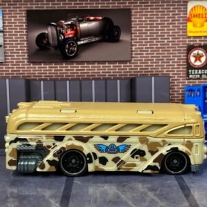 Loose Hot Wheels - Surfin School Bus - Brown Camo