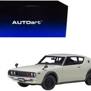 Nissan Skyline 2000GT-R (KPGC110) RHD (Right Hand Drive) White 1/18 Model Car Autoart Diecast Model collector model product image