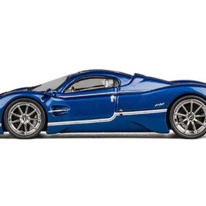 Pagani Utopia Blue Metallic with White Stripes 1/64 Car CM Model Diecast Model collector model product image