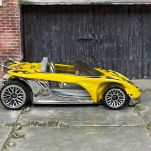 Loose Hot Wheels Lotus Elise 340R – Yellow with Tribal Flames | Lightweight Track Racer Casting