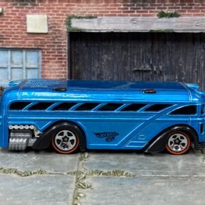 Loose Hot Wheels Surfin’ School Bus – Blue with Redlines | Classic Surf Bus Casting
