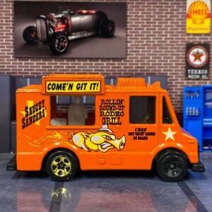 Loose Hot Wheels - Quick Bite Food Truck - Texas Saucy Sanders - Orange