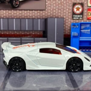 Loose Hot Wheels - Lamborghini Sesto Elemento - White and Red