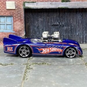 Loose Hot Wheels Double Vision – Blue Salt Flat Racer | Twin-Engine Land Speed Casting