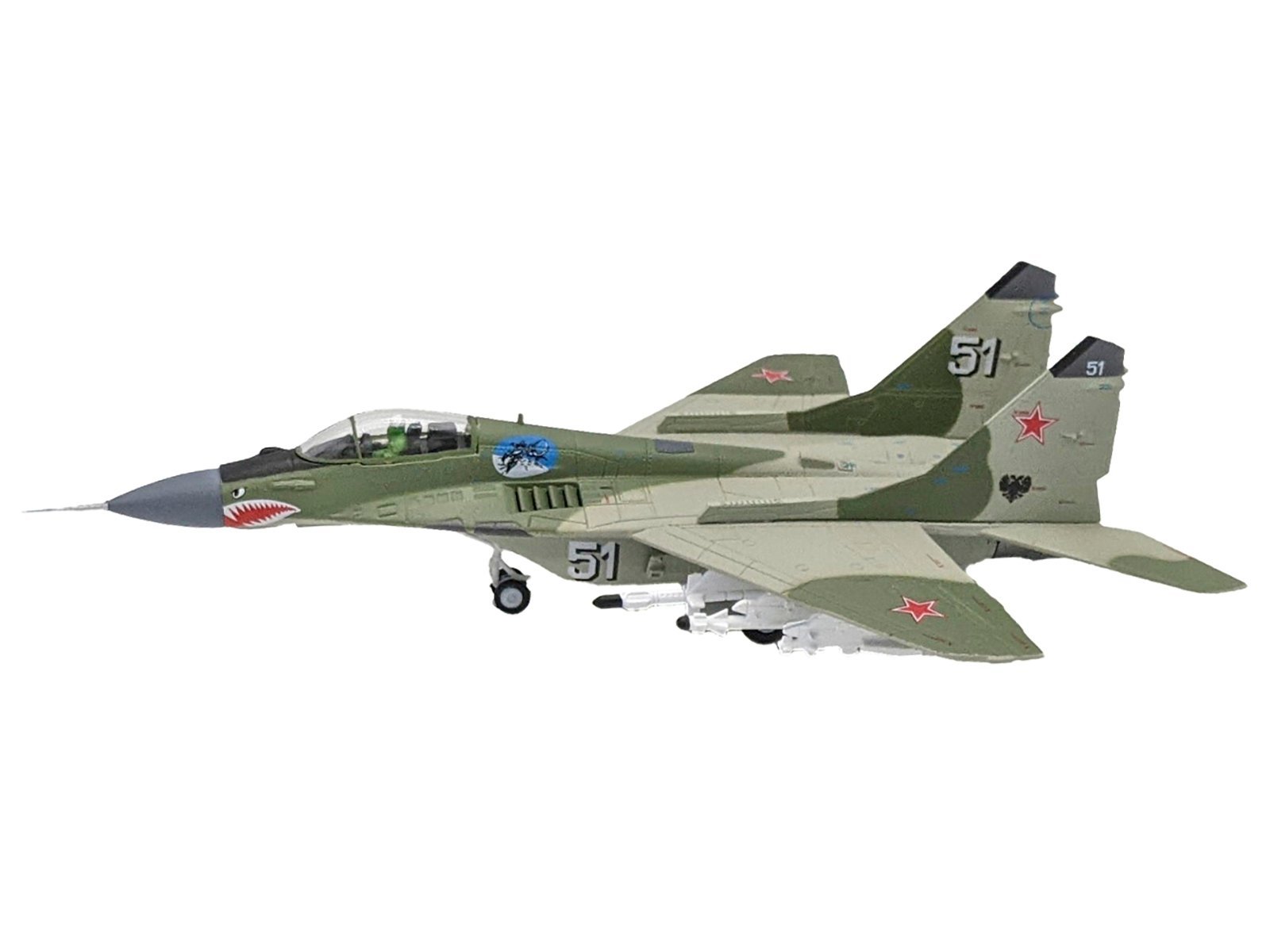 Mikoyan-Gurevich MiG-29 Fighter Aircraft "120th GvIAP Domna Airfield" (2001) Russian Air Force 1/100 Airplane Diecast Diecast Model collector model product image