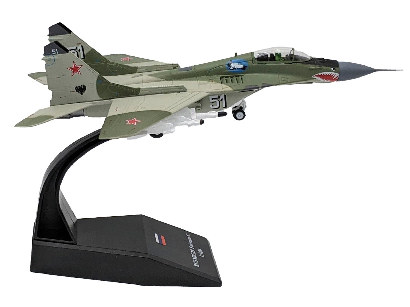 Mikoyan-Gurevich MiG-29 Fighter Aircraft "120th GvIAP Domna Airfield" (2001) Russian Air Force 1/100 Airplane Diecast Diecast Model collector model product image