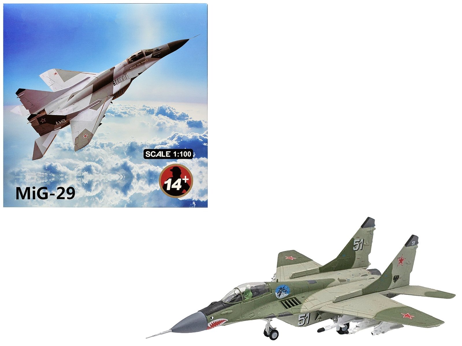 Mikoyan-Gurevich MiG-29 Fighter Aircraft "120th GvIAP Domna Airfield" (2001) Russian Air Force 1/100 Airplane Diecast Diecast Model collector model product image