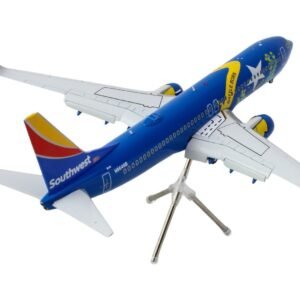 Boeing 737-800 Commercial Aircraft with Flaps Down "Southwest Airlines - Nevada One" (N8646B) Blue with Tail Stripes "Gemini 200" Series 1/200 Airplane GeminiJets Diecast Model collector model product image