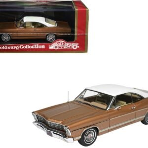 1967 Ford Galaxie Burnt Amber Metallic with White Top Limited Edition to 200 pieces Worldwide 1/43 Model Car Goldvarg Collection Diecast Model collector model product image