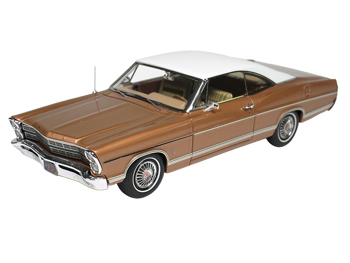 1967 Ford Galaxie Burnt Amber Metallic with White Top Limited Edition to 200 pieces Worldwide 1/43 Model Car Goldvarg Collection Diecast Model collector model product image