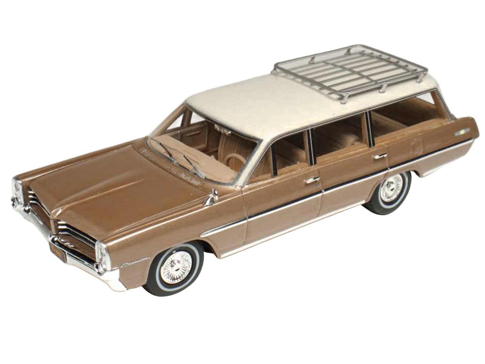 1964 Pontiac Safari Bronze Irid Metallic with Cream Top Limited Edition to 200 pieces Worldwide 1/43 Model Car Goldvarg Collection Diecast Model collector model product image