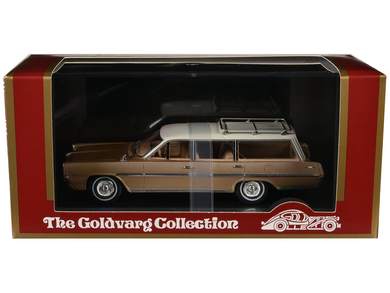 1964 Pontiac Safari Bronze Irid Metallic with Cream Top Limited Edition to 200 pieces Worldwide 1/43 Model Car Goldvarg Collection Diecast Model collector model product image