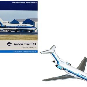 Boeing 727-100 Commercial Aircraft "Eastern Air Lines" (N8164G) White with Blue Stripes 1/400 Airplane GeminiJets Diecast Model collector model product image