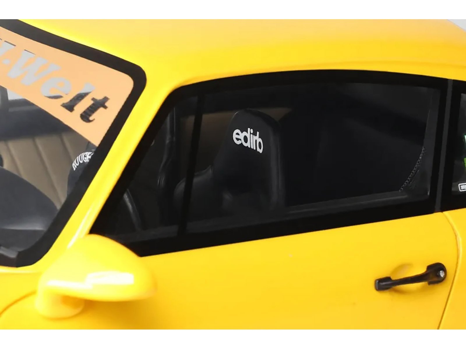 2024 Porsche 911 (964) RWB "Qeema" Yellow 1/18 Model Car GT Spirit Diecast Model collector model product image