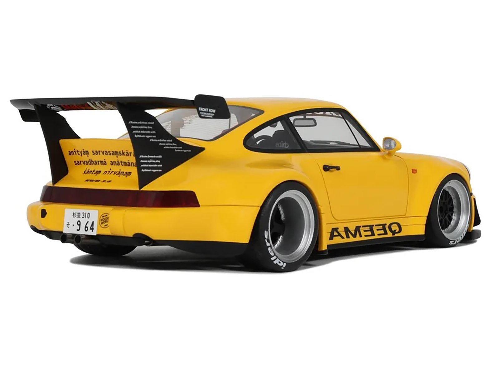 2024 Porsche 911 (964) RWB "Qeema" Yellow 1/18 Model Car GT Spirit Diecast Model collector model product image