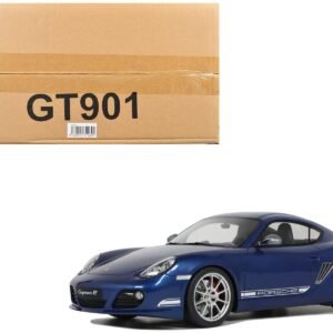 2012 Porsche Cayman R Aqua Blue Metallic 1/18 Model Car GT Spirit Diecast Model collector model product image