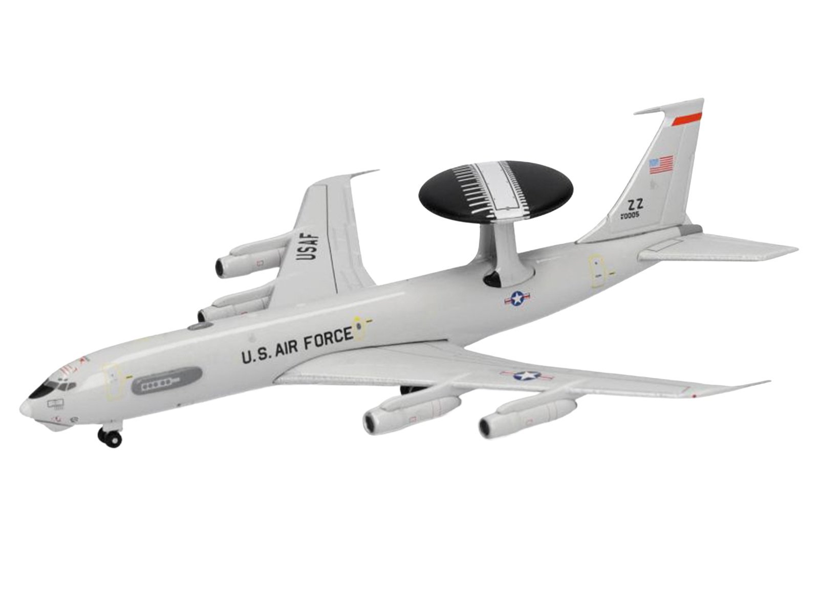 Boeing E-3 Sentry Aircraft "961st Airborne Air Control Squadron Kadena Air Base" (81-0005) United States Air Force 1/500 Airplane Herpa Diecast Model collector model product image